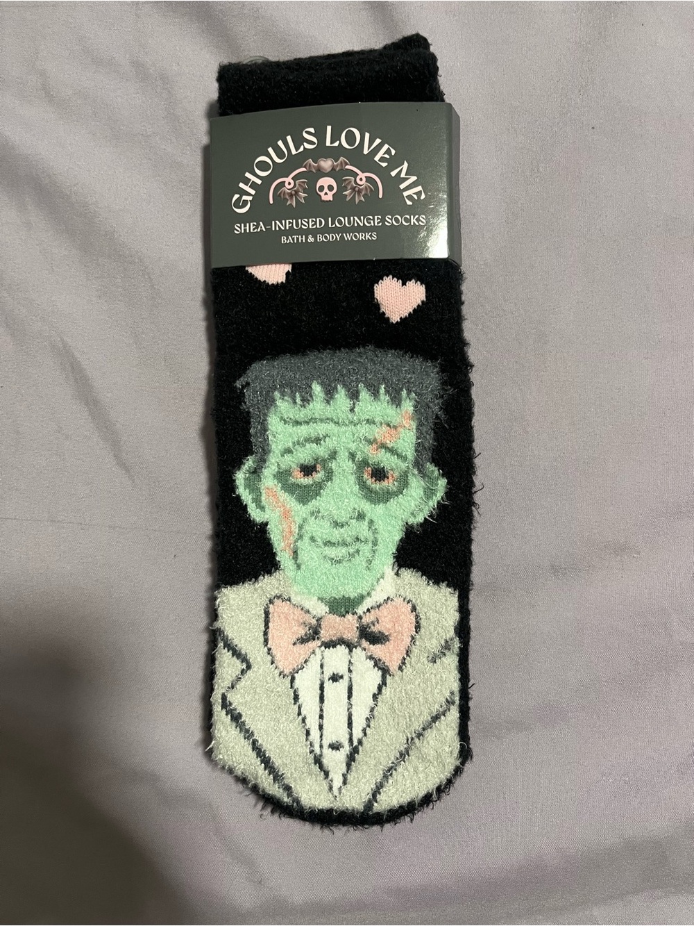 Frankenstein Halloween Socks B&BW